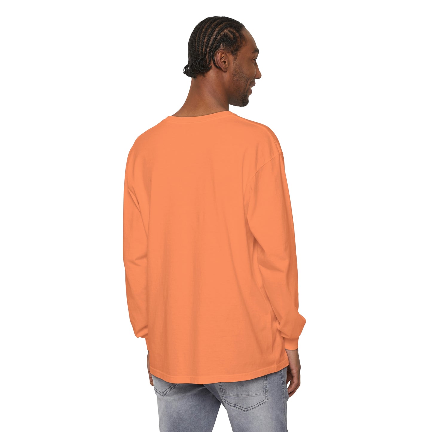 Unisex Garment-dyed Long Sleeve T-Shirt - Half Moon