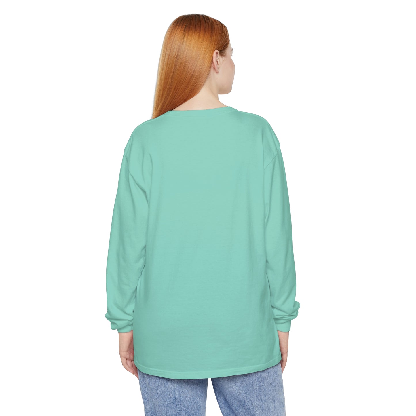 Unisex Garment-dyed Long Sleeve T-Shirt - Half Moon