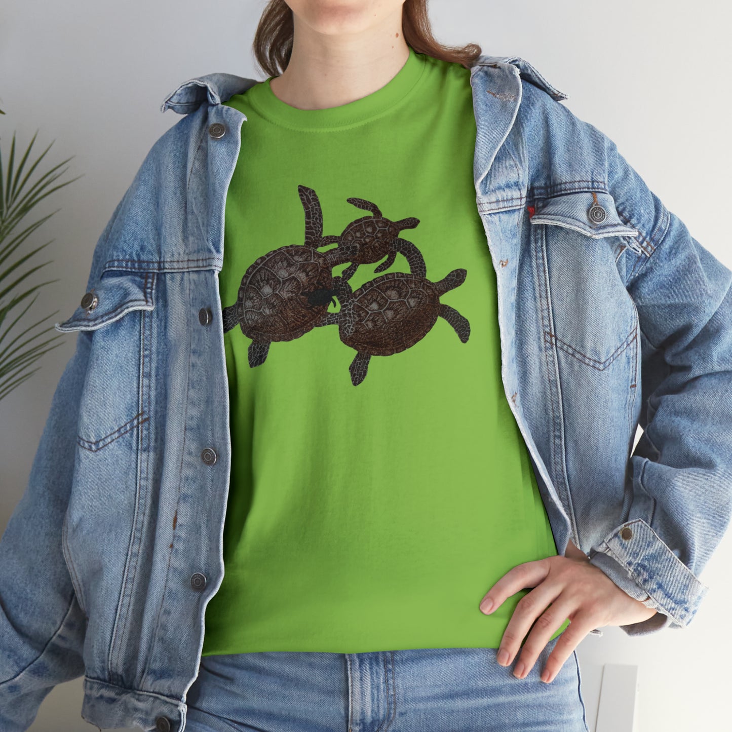 Unisex Heavy Cotton Tee - Turtle Family