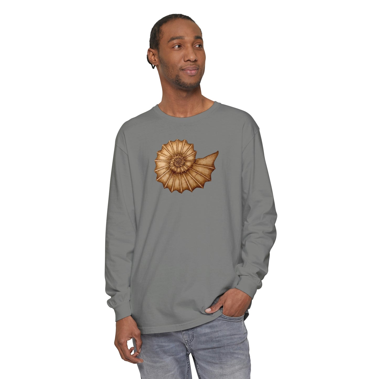 Unisex Garment-dyed Long Sleeve T-Shirt - Lyra