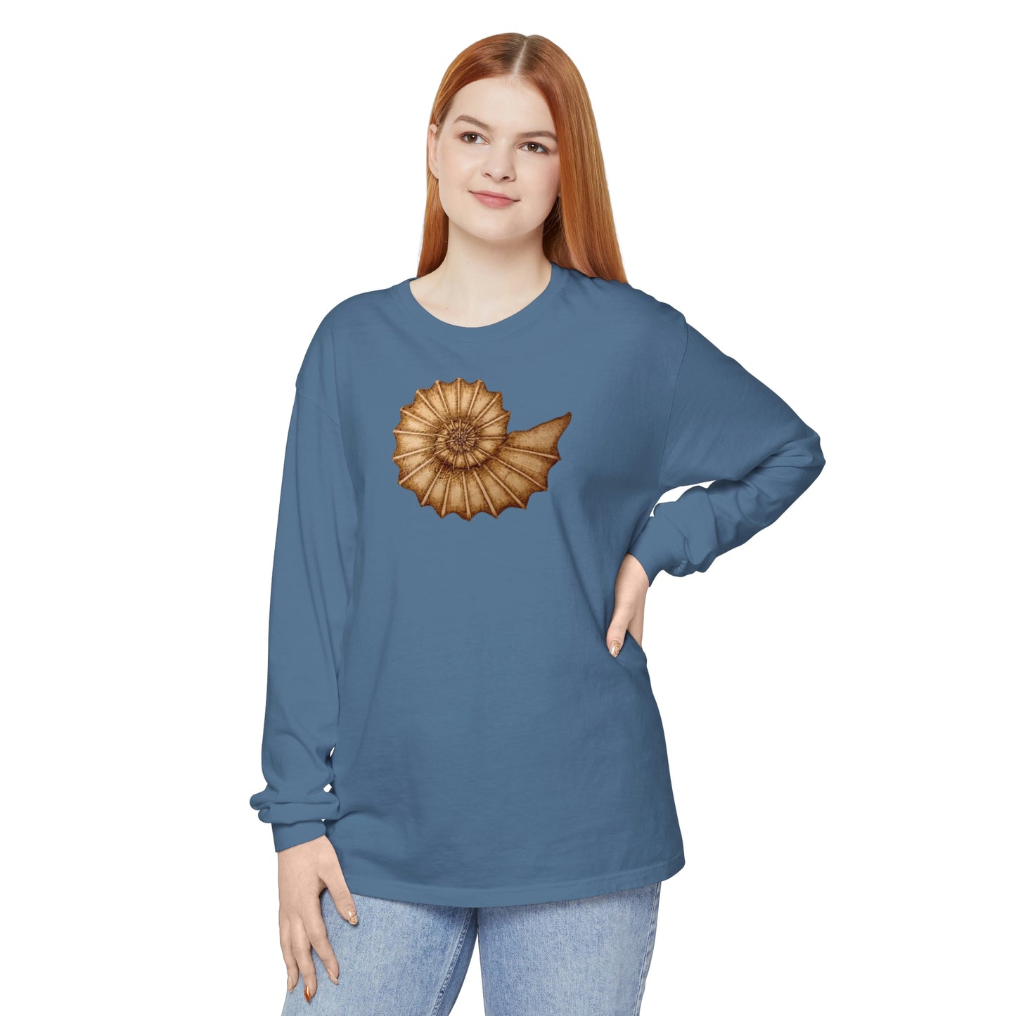 Unisex Garment-dyed Long Sleeve T-Shirt - Lyra