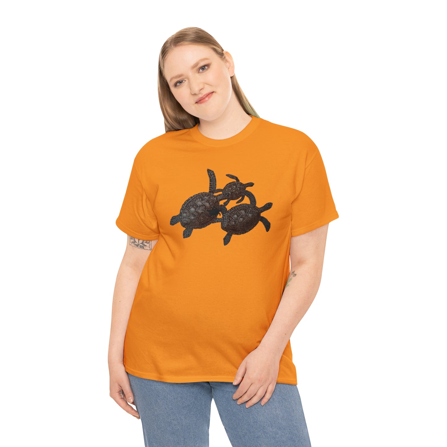 Unisex Heavy Cotton Tee - Turtle Family