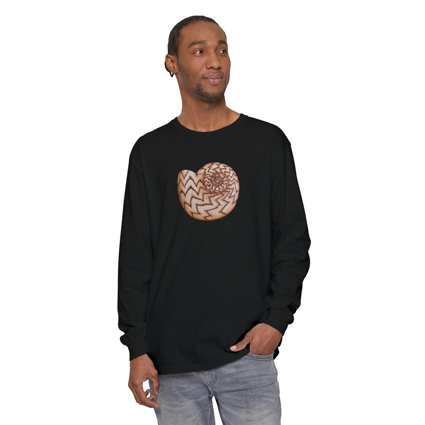 Unisex Garment-dyed Long Sleeve T-Shirt - Pollux