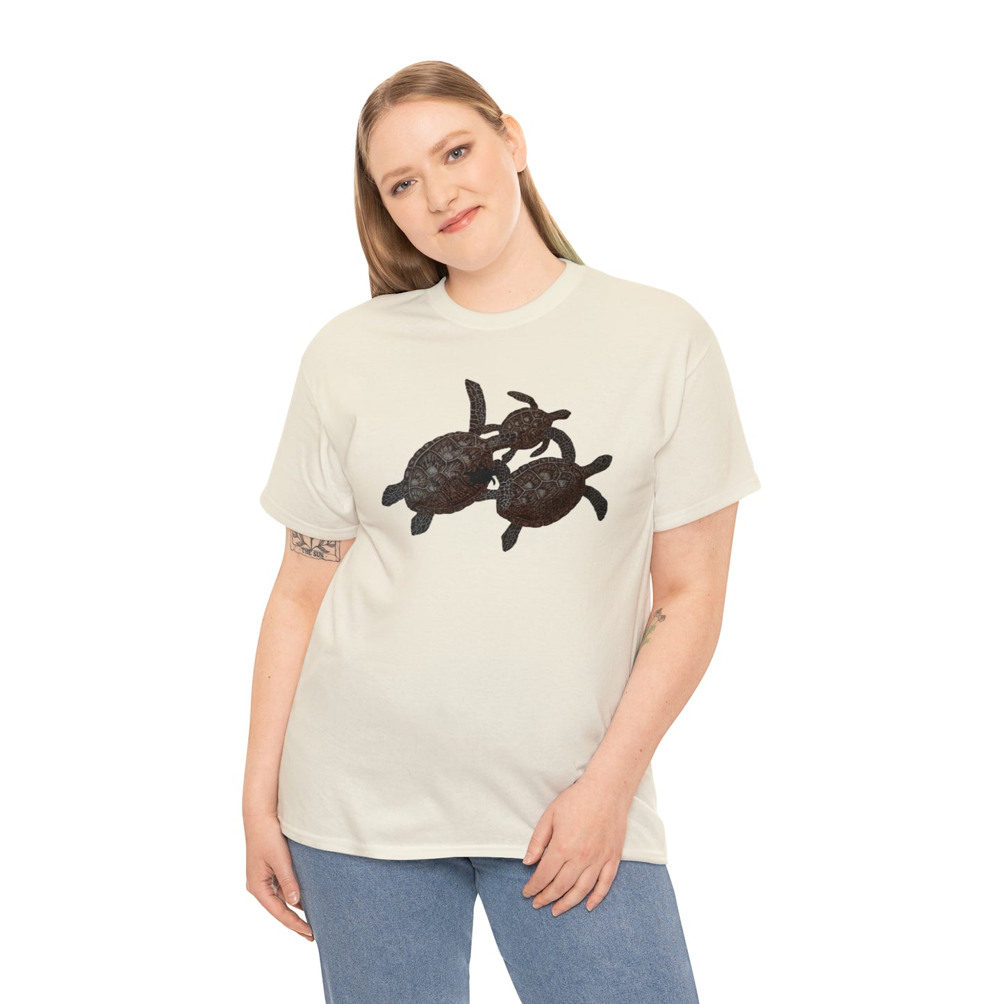 Unisex Heavy Cotton Tee - Turtle Family