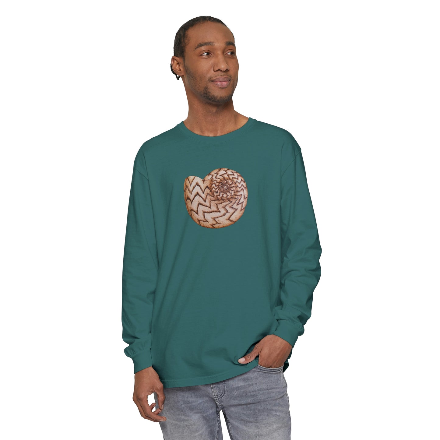 Unisex Garment-dyed Long Sleeve T-Shirt - Pollux