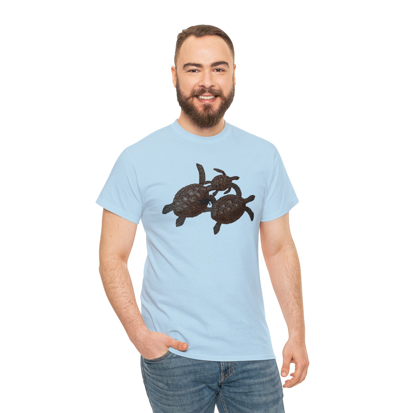 Unisex Heavy Cotton Tee - Turtle Family