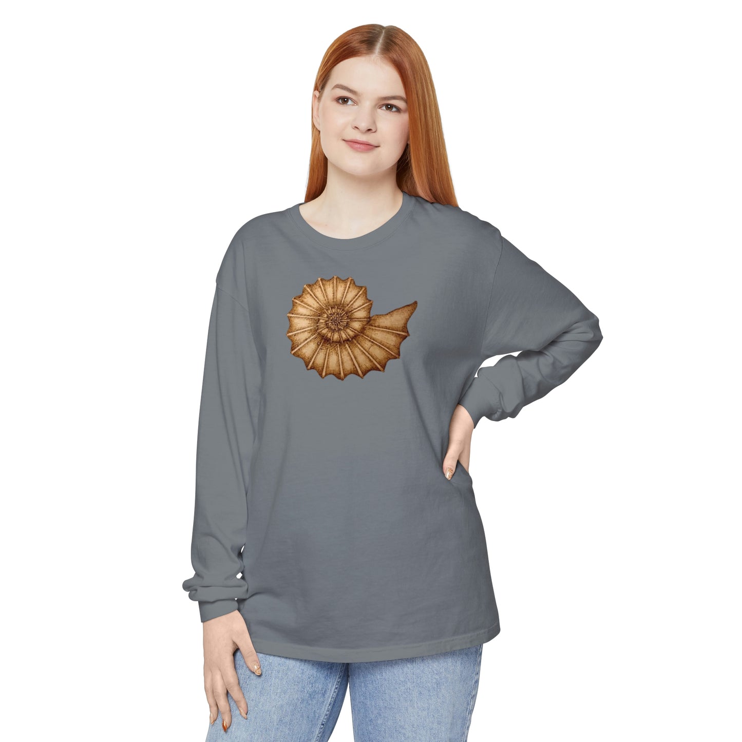 Unisex Garment-dyed Long Sleeve T-Shirt - Lyra