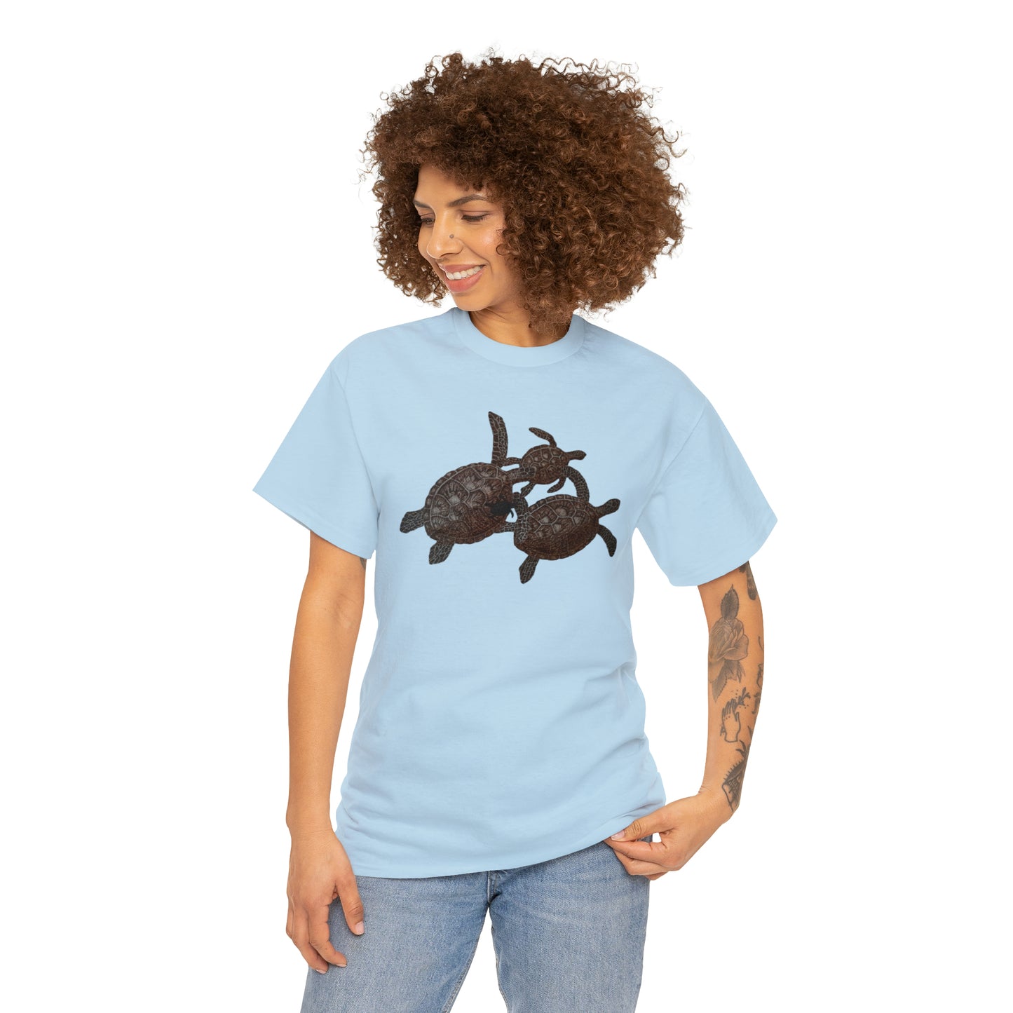 Unisex Heavy Cotton Tee - Turtle Family