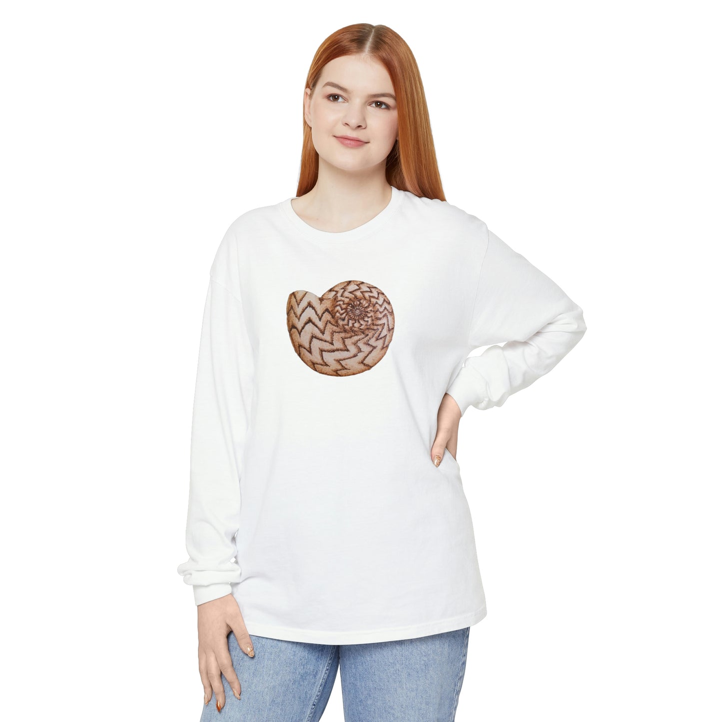 Unisex Garment-dyed Long Sleeve T-Shirt - Pollux