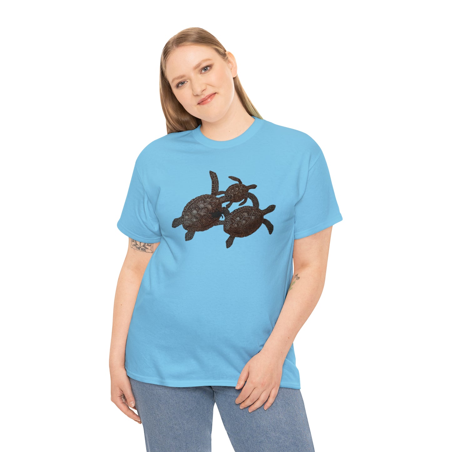 Unisex Heavy Cotton Tee - Turtle Family