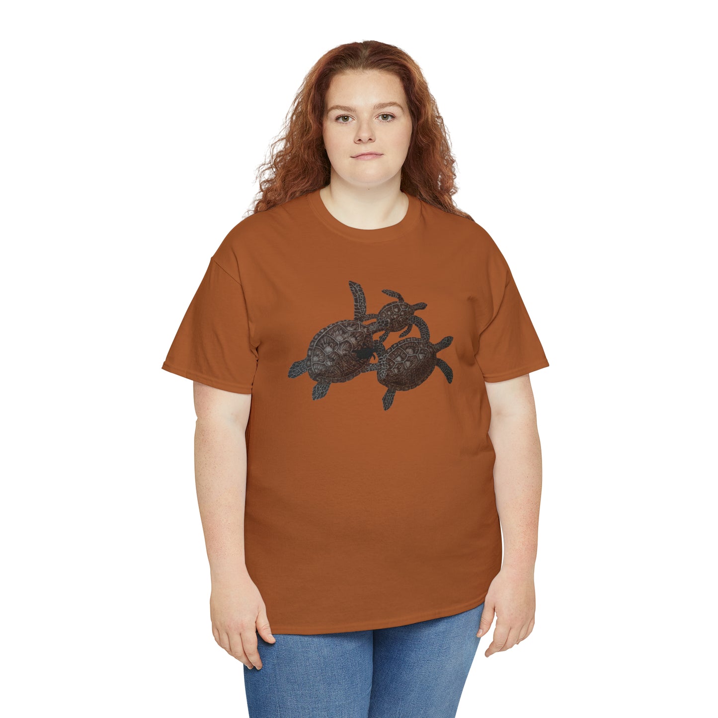 Unisex Heavy Cotton Tee - Turtle Family