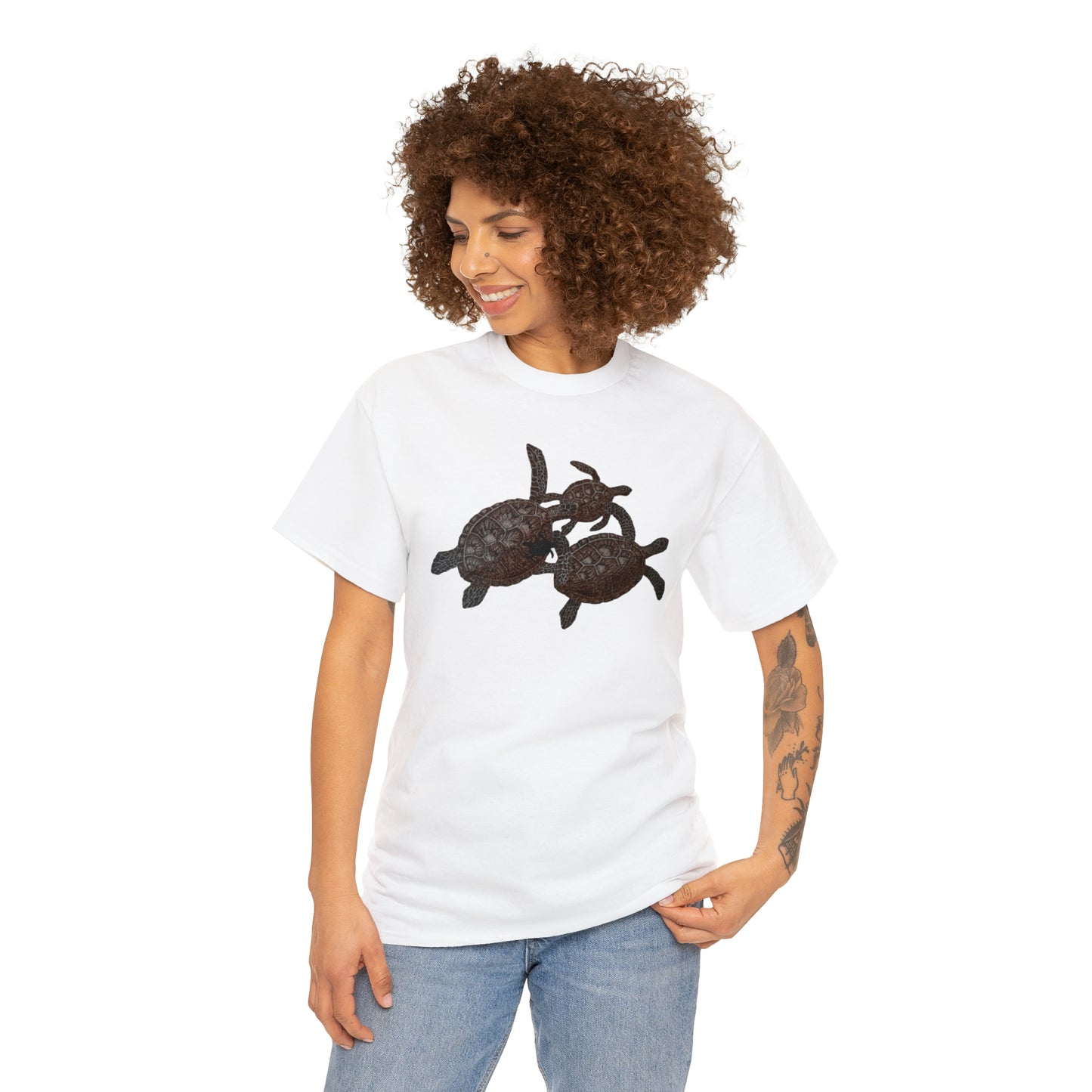 Unisex Heavy Cotton Tee - Turtle Family