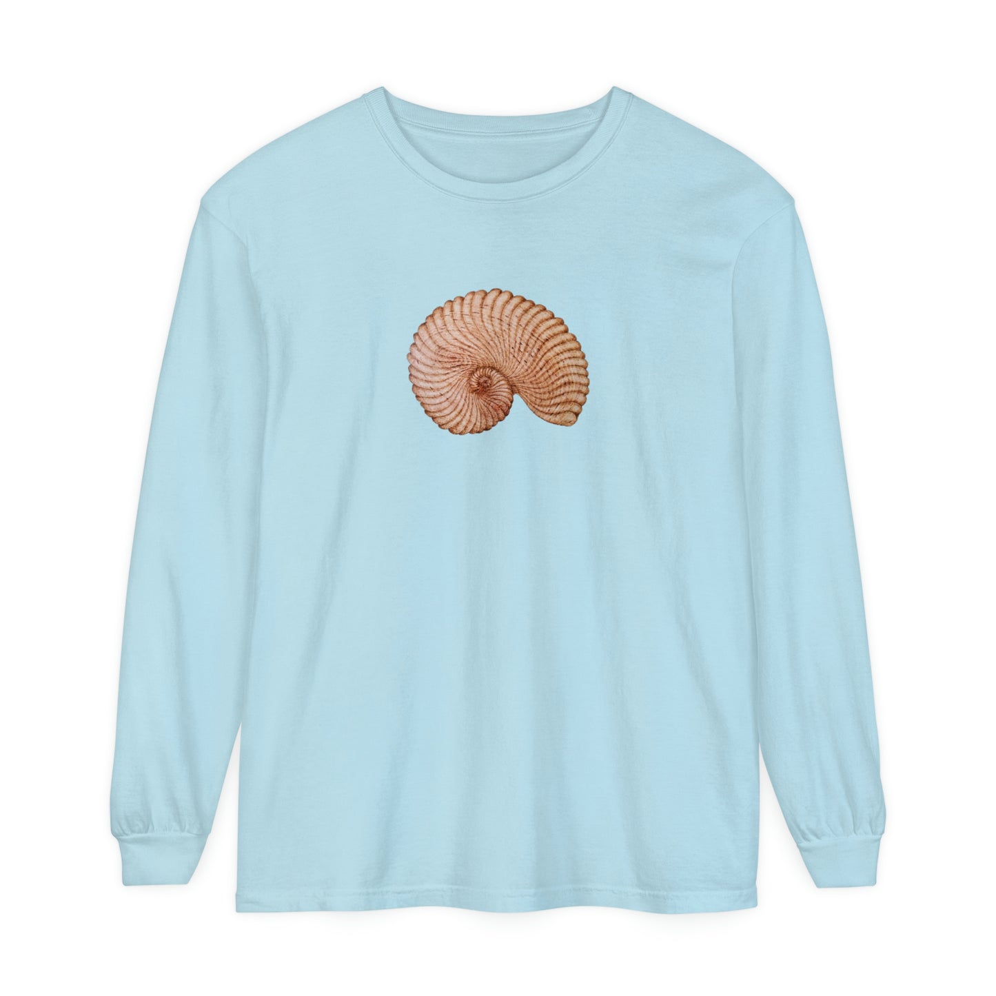 Unisex Garment-dyed Long Sleeve T-Shirt - Heaven Shell