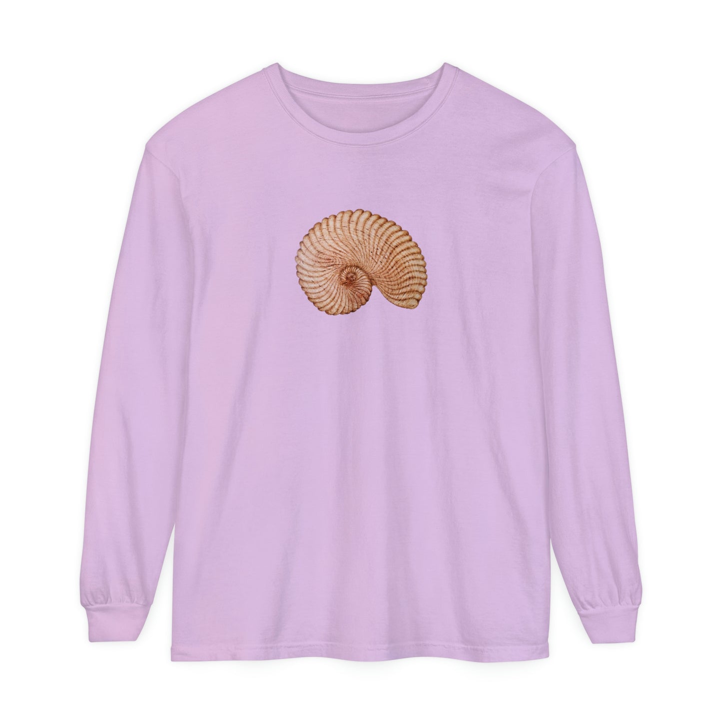 Unisex Garment-dyed Long Sleeve T-Shirt - Heaven Shell