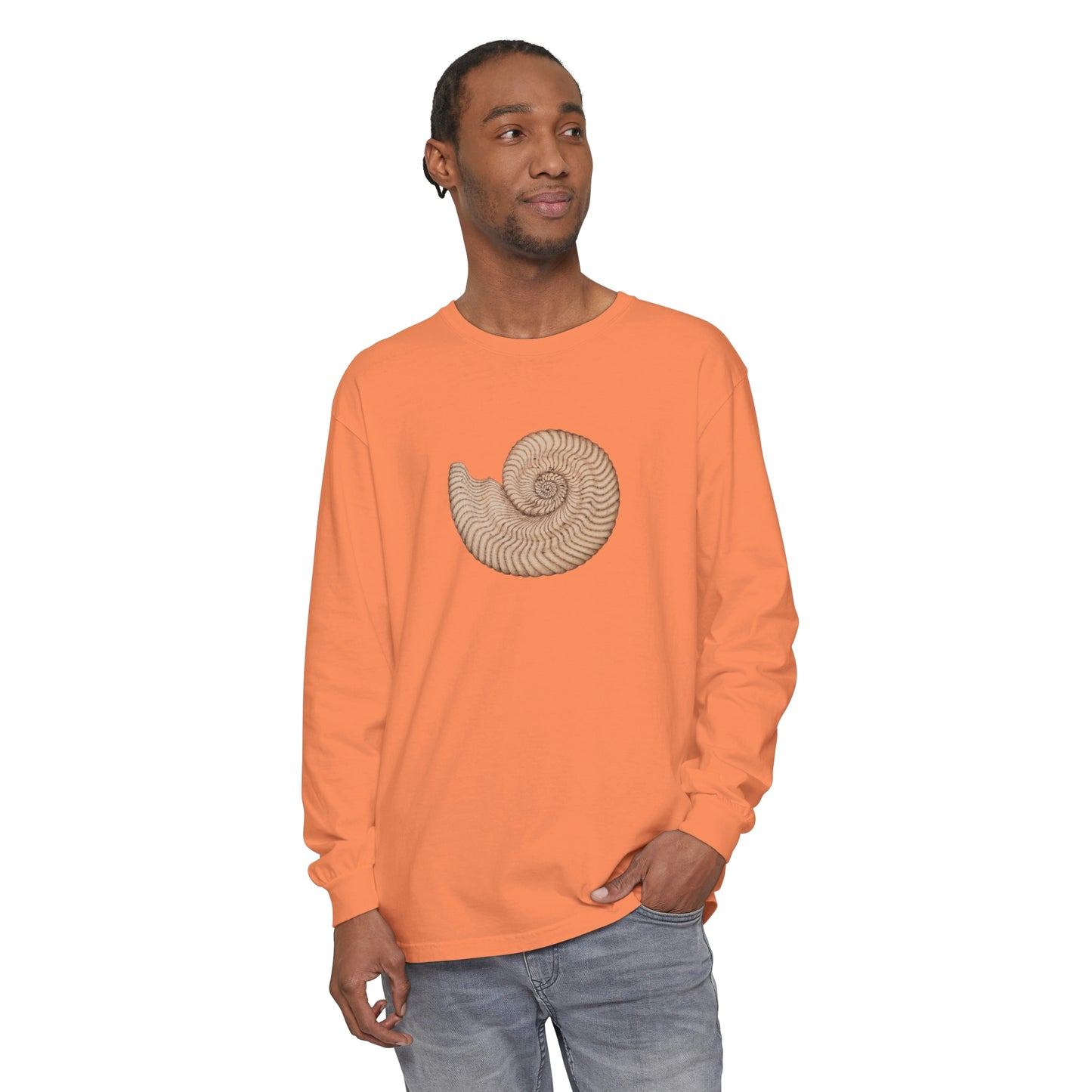 Unisex Garment-dyed Long Sleeve T-Shirt - Arcturus (light)