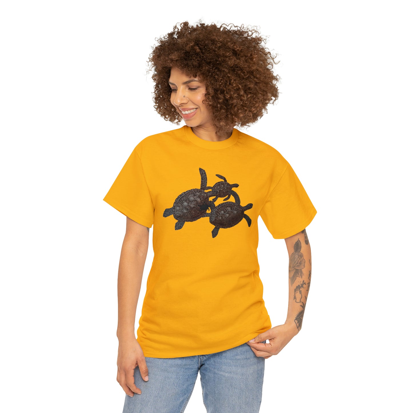 Unisex Heavy Cotton Tee - Turtle Family