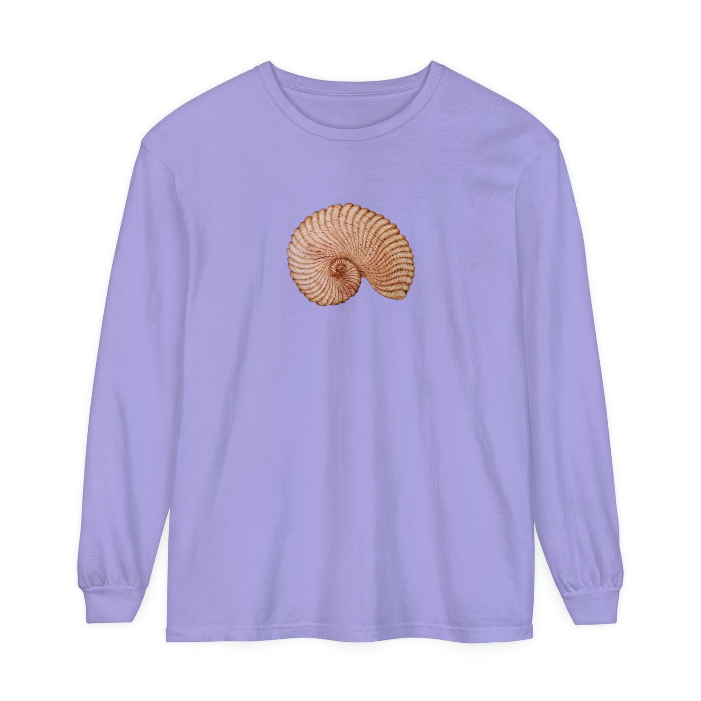 Unisex Garment-dyed Long Sleeve T-Shirt - Heaven Shell